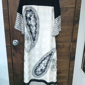 Party Wear Black And White Dress