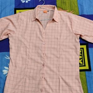 Light Pink Formal Check Shirt