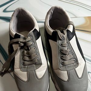 Black White Grey Casual Shoes