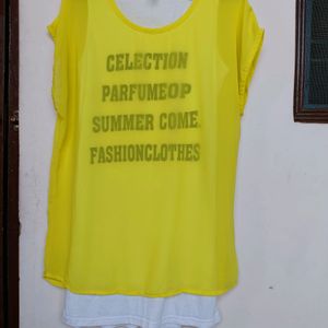 Yellow Top With White Inner