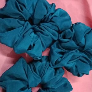 3 Satin Scrunchies Set.