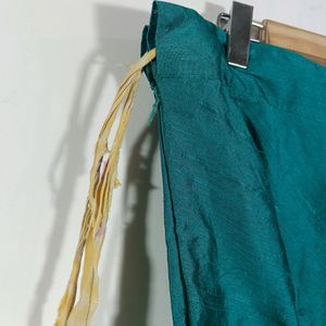 Green Embroidered Ethnic Long Skirt (Women)