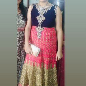 Pink & Gold Designer Kurta Lehenga ✨