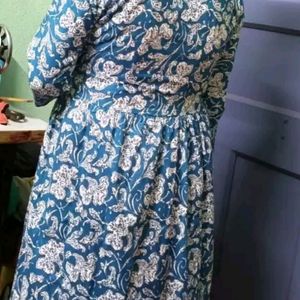 Cotton Printed Anarkali Type Kurti Cum Frock