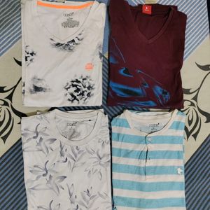 4 Casual Tees ( 3L + 1 XXL)