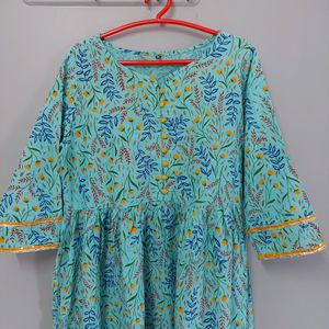 Anarkali Model Kurta - Blue