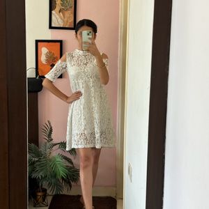 White Lace Dress Size S