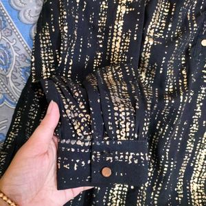 Black Foil Work Tunic