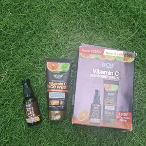 Wow Vitamin C Kit Face Wash And Faceserum Combo