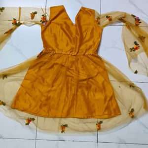 Very Cute Yellow Coloured Short One Piece