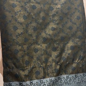 Brown Blackish Saree