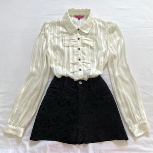 Victorian Necklace Office College Korean Top