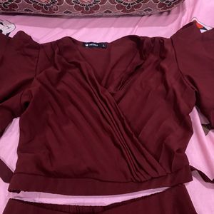 Maroon Jumpsuit For Women