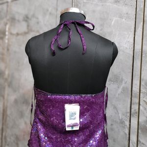 Purple Sequins Cami Top