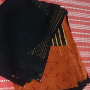 Black Saree.With Xl Blouse