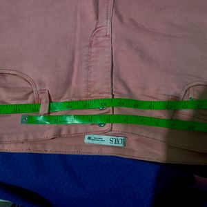 Women's Peach Colour Jeans