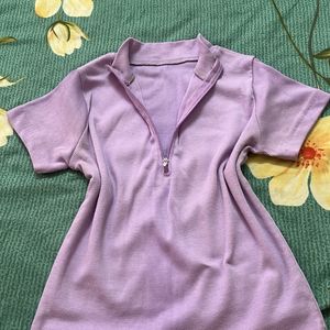 Lavender High Neck Top