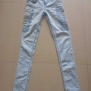 Skinny Fit Girl Faded Jeans