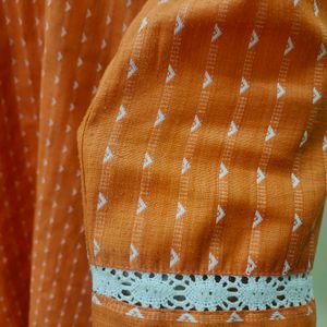 Orange Straight Kurti