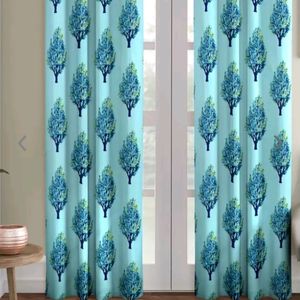 Cortina Turquoise Printed Curtains