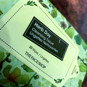 Herb Day Cleansing Tissue 20 Wipes