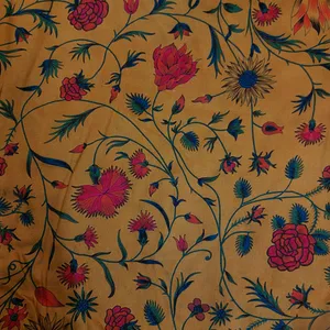 Mustard Floral Printed Fabric