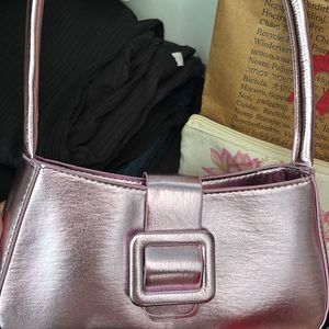 SAVANA METALLIC PURPLE SHIMMER HANDBAG