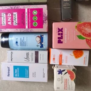 Skincare (serum,  Moisturizer, Plum And Dot & Key)