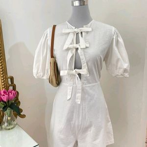 tie front romper