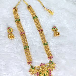 Temple Jewellery Long Set