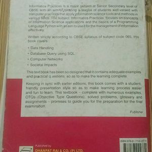 IP Book For CBSE Class 12th, Sumita Arora