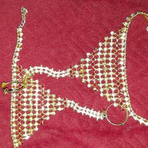 INDIAN WEDDING New Bridal Pair Hath Panja Rhinestone Gold