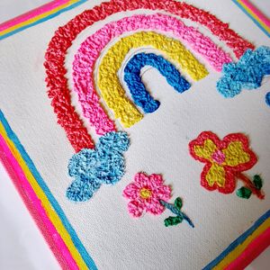 RAINBOW texture Canvas  painting (HANDMADE)