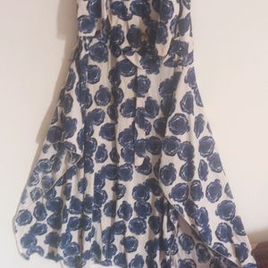 Beautiful Blue And White Women Frock