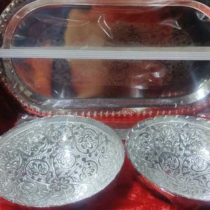 Silver Coated Brass Bowl Set