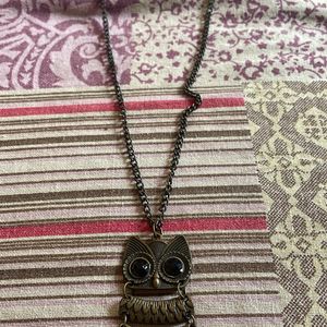 Owl Pendent With Chain