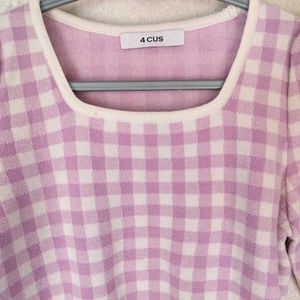 Checked Women Sweater