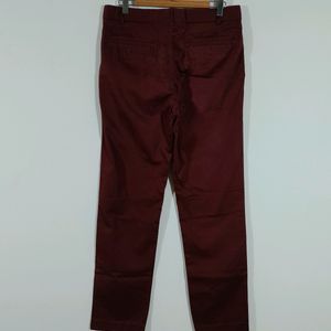 Maroon Cotton Pant For Men's