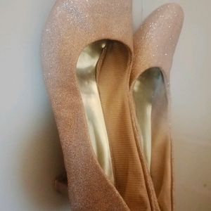 Nude Colour Glitter Heels