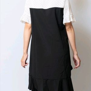 Black Flared Knee Dress