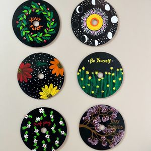 Handpainted Old CDs/DVDs For Home Decor