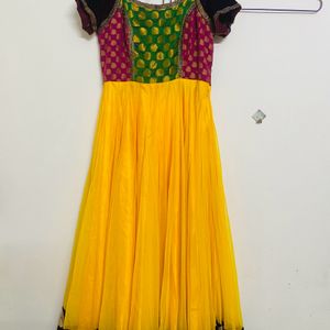 Haldi/Bridal Yellow Full Gown/Anarkali Top