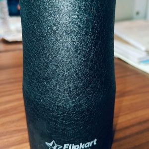 Black Flipkart water bottle 1 Ltr