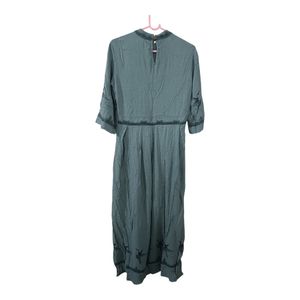 Tokyo Talkies Grey Bird Print Gown Dress