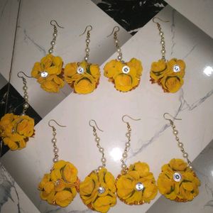 Bridal Haldi Jewellery Full Set And Mangtika Pices