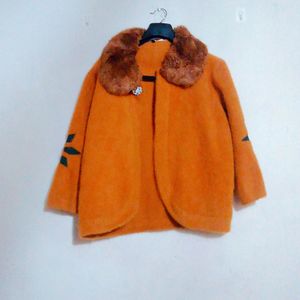 Fur Coat with Detachable Collar