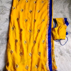 Yellow Beautiful Wedding Saree