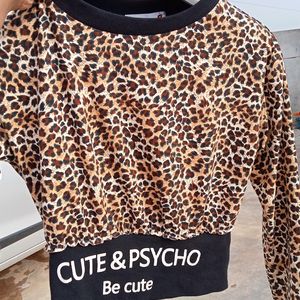 Leopard Printed Crop Top