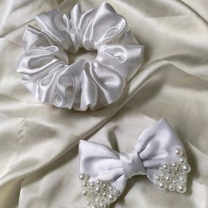 Scrunchie, Pearl Bow Combo