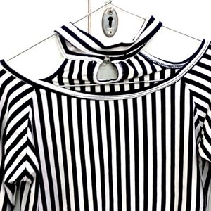 Formal  Black And White Top For Women